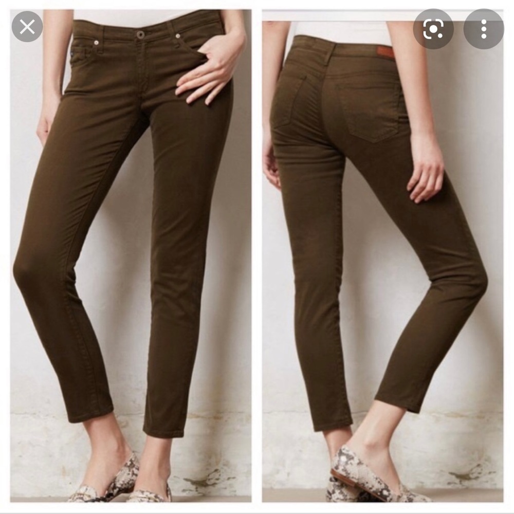 AG Olive Green Steve Ankle Pants